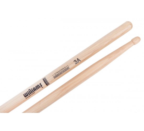 Williams DS-WST-3A барабанные палочки, серия Standard, материал гикори, размер 3A
