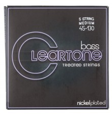 Cleartone 6445-5 Комплект струн для 5-струнной бас-гитары, никелированные, с покрытием, 45-130