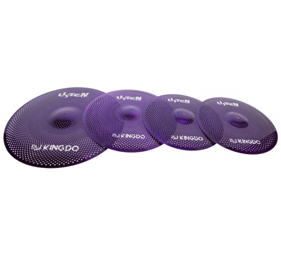 KingDo LISTEN SET 14«+16»+20" VIOLET Комплект бесшумных барабанных сетчатых тарелок KingDo