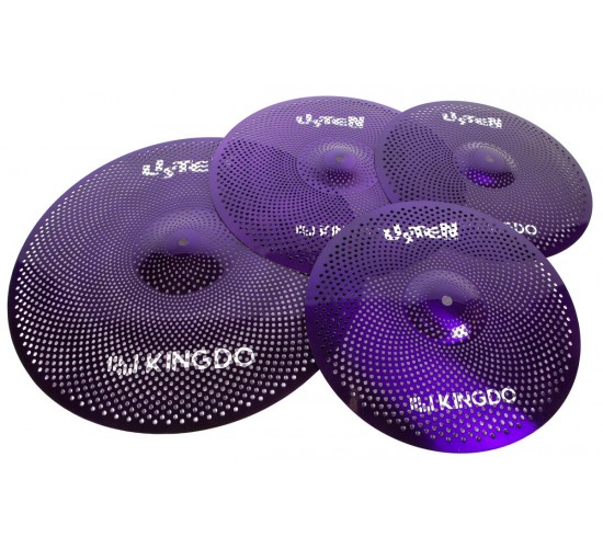 KingDo LISTEN SET 14«+16»+20" VIOLET Комплект бесшумных барабанных сетчатых тарелок KingDo