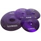 KingDo LISTEN SET 14«+16»+20" VIOLET Комплект бесшумных барабанных сетчатых тарелок KingDo