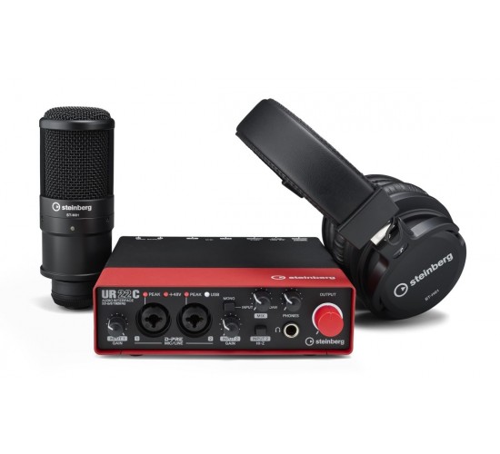 Steinberg UR22C Red Recording Pack комплект для звукозаписи, цвет красный