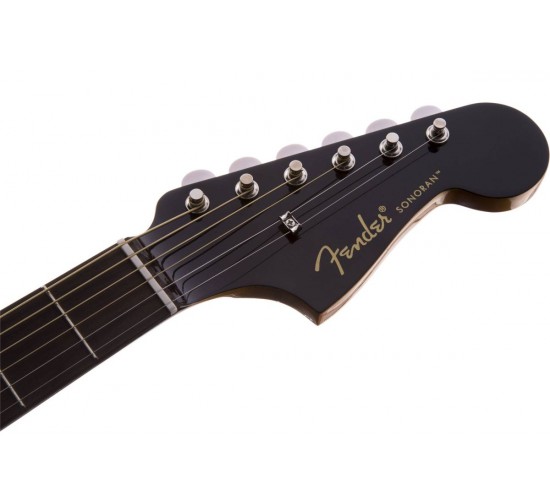 Fender Sonoran SCE BK электроакустическая гитара, цвет черный, выставочный образец