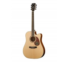 Cort MR730FX NAT электроакустическая гитара с вырезом, корпус дредноут, цвет Natural