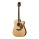 Cort MR730FX NAT электроакустическая гитара с вырезом, корпус дредноут, цвет Natural