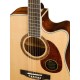 Cort MR730FX NAT электроакустическая гитара с вырезом, корпус дредноут, цвет Natural