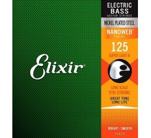Elixir 15425 NANOWEB Отдельная 5-ая струна для бас-гитары, Super Light B, .125 никелированная