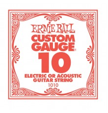Ernie Ball 1010 струна для электро и акустических гитар. Сталь, калибр .010