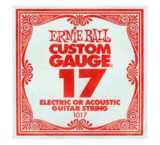 Ernie Ball 1017 струна для электро и акустических гитар. Сталь, калибр .017