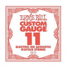 Ernie Ball 1011 струна для электро и акустических гитар. Сталь, калибр .011