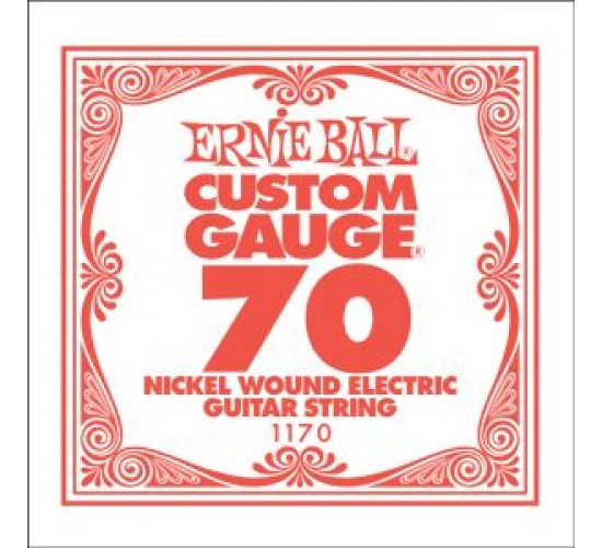 Ernie Ball 1170 струна для электро гитар. Никель, калибр .070