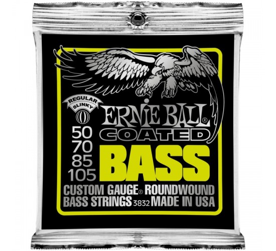 Ernie Ball 3832 струны для бас-гитары Coated Bass Regular Slinky (50-70-85-105)