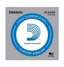 D'Addario PL0095 Plain Steel Отдельная струна без обмотки, сталь, .0095