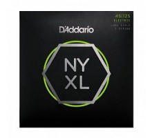 D'Addario NYXL45125 Комплект струн для 5-струнной бас-гитары, Lt Top/Med Btm, 45-125