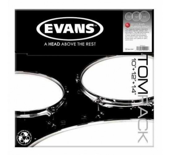 Evans ETP-G2CTD-R Набор пластика для ТОМ барабана Pack-Rock 10«, 12», 16", серия G2 Coated, 2 слоя