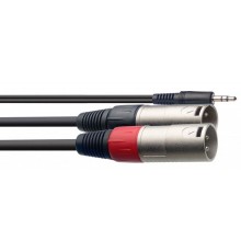 Stagg SYC2/MPS2XM аудио шнур, miniJack - 2x XLR, длина 2 метра