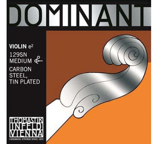 Thomastik 129SN Dominant Отдельная струна Е/Ми для скрипки размером 4/4, сред. натяж, съемный шарик