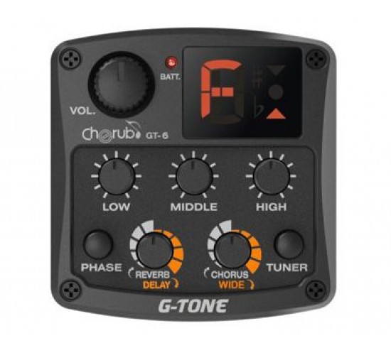 Cherub GT-6 гитарный эквалайзер цифровой 3-х полосный с тюнером и эффектами