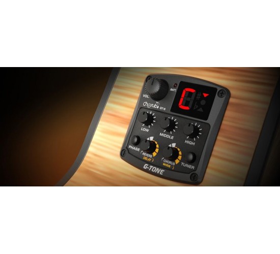 Cherub GT-6 гитарный эквалайзер цифровой 3-х полосный с тюнером и эффектами