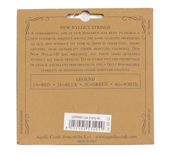 Aquila 35U NYLGUT SOPRANO 4-ая струна для укулеле-сопрано в оплётке