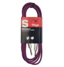 Stagg SGC3DL CPP гитарный шнур, jack-jack, длина 3 метра, цвет фиолетовый