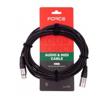 Force FMC-14/6 шнур микрофонный XLR (F) - XLR (M),  длина 6 м