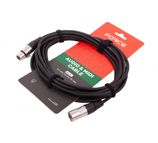 Force FMC-14/6 шнур микрофонный XLR (F) - XLR (M),  длина 6 м