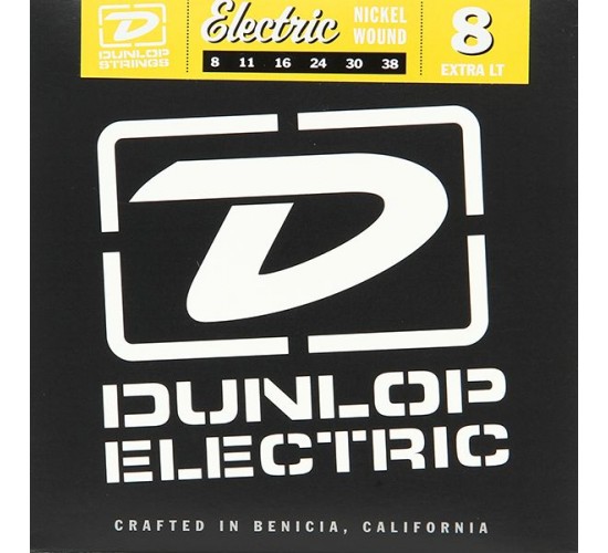 Dunlop DEN0838 Комплект струн для электрогитары, никелированные, Extra light, 8-38