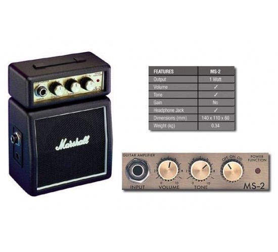 Marshall MS-2 Micro Amp (Black) микрокомбо, 1 Вт