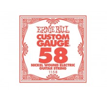 Ernie Ball 1158 струна для электро и акустических гитар. Сталь, калибр .058