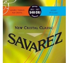 Savarez 540CRJ New Cristal Classic Комплект струн для классической гитары, смешанное нат, посеребр