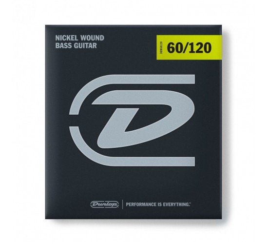 Dunlop DBN60120 Комплект струн для бас-гитары, никелированные, Extra Heavy Drop, 60-120