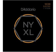 D'Addario NYXL1059 Комплект струн для 7-струнной электрогитары, никелированные, Regular Light, 10-59