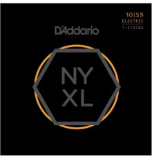 D'Addario NYXL1059 Комплект струн для 7-струнной электрогитары, никелированные, Regular Light, 10-59