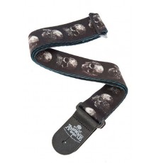 Planet Waves 50AL01 Alchemy Gothic Ремень для гитары, рисунок «Muted Skulls»