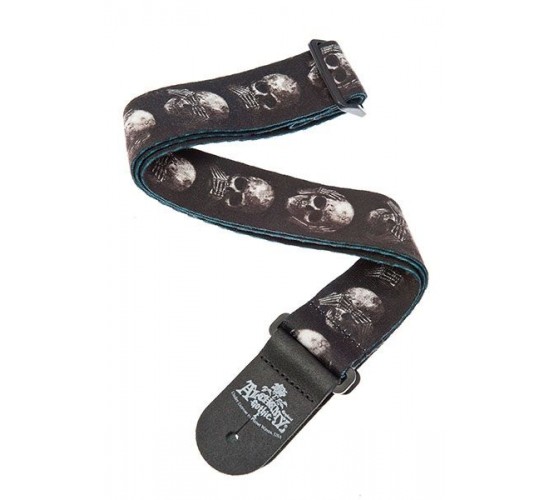 Planet Waves 50AL01 Alchemy Gothic Ремень для гитары, рисунок «Muted Skulls»