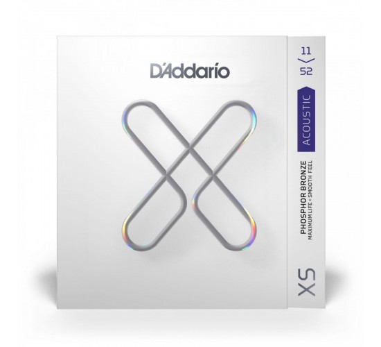 D'Addario XSAPB1152 XS Комплект струн для акустической гитары, фосфорная бронза, 11-52