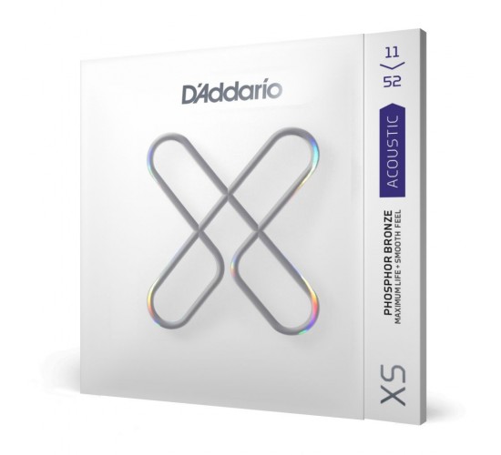 D'Addario XSAPB1152 XS Комплект струн для акустической гитары, фосфорная бронза, 11-52