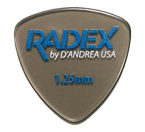 D'Andrea RDX346 1.25  медиатор в форме скругленного треугольника, серия Radex, 1,25мм, очень жесткий