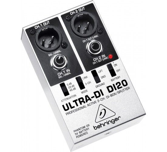 Behringer Di20 профессиональный активный 2-х канальный директ бокс / сплитер