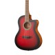 Cort JADE E Nylon BRB классическая гитара со звукоснимателем, цвет Burgundy Red Burst