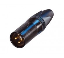 Neutrik NC3MXX-B разъем XLR male кабельный, золоченые корнтакты, черненый корпус