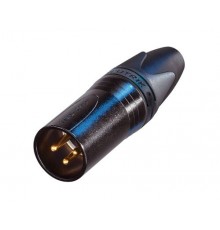Neutrik NC3MXX-B разъем XLR male кабельный, золоченые корнтакты, черненый корпус