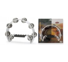 Stagg TAB-2 WH полукруглый тамбурин с ручкой, 16 колокольчиков, цвет белый