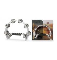 Stagg TAB-2 WH полукруглый тамбурин с ручкой, 16 колокольчиков, цвет белый