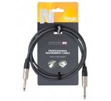Stagg NGC3R профессиональный гитарный шнур jack-jack с разъемами типа REAN длина 3 метра, черный