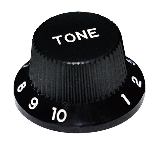 Hosco KB-240TI Ручка потенциометра, Tone, черная, дюймы