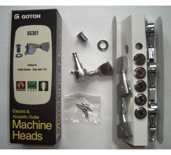 Gotoh SG381-04-C-L3+R3 хром, 3+3, колки