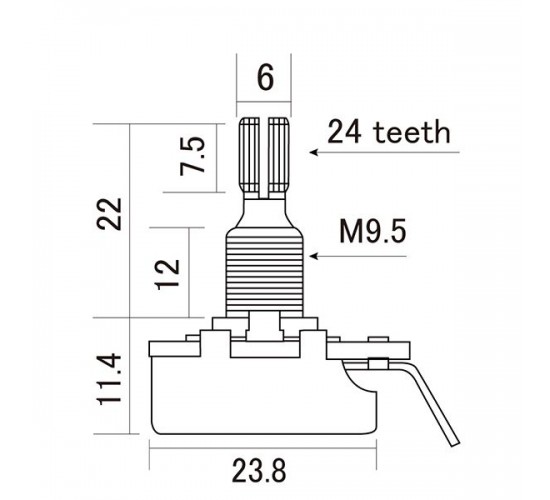 Hosco H-CTS-B250 Потенциометр 250кОм (лин)
