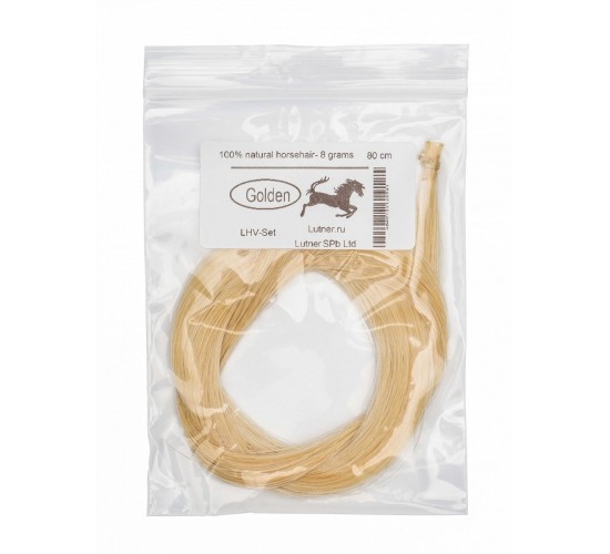Lutner LHV-Set Конский волос для скрипичного смычка, 80см 8 грамм, Golden